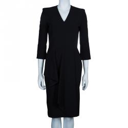 Pre Owned Alexander McQueen Wool Crepe Dress S