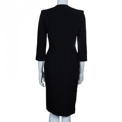 Pre Owned Alexander McQueen Wool Crepe Dress S