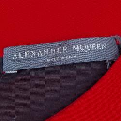 مملوكة مسبقًا Alexander McQueen Red and Black Shift Dress S