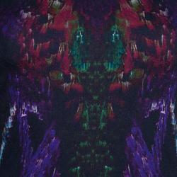 Pre Owned فستان أليكساندر مكوين تريكو أسود مطبوع S