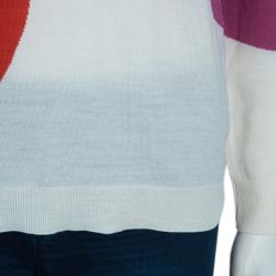 Alexander McQueen Multicolor Heart Intarsia Print Sweater L