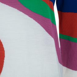 Alexander McQueen Multicolor Heart Intarsia Print Sweater L