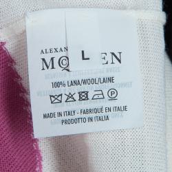 Alexander McQueen Multicolor Heart Intarsia Print Sweater L