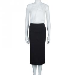Pre Owned McQ by Alexander McQueen Black Pencil Knit Skirt XL