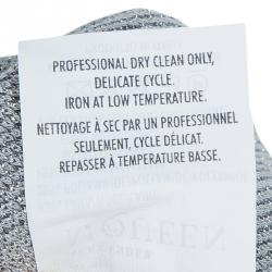 Pre Owned Alexander McQueen Black Jacquard Lurex Knit Pencil Dress XL