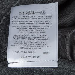 Pre Owned بنطلون أليكساندر ماكوين صوف مخطط رصاصي M