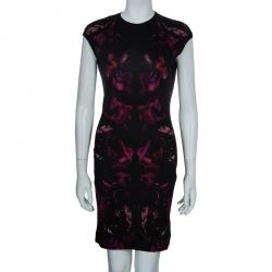 Pre Owned Alexander McQueen Rose Print Sleeveless Dress L