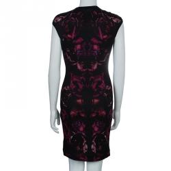 Pre Owned Alexander McQueen Rose Print Sleeveless Dress L