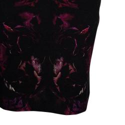 Pre Owned Alexander McQueen Rose Print Sleeveless Dress L