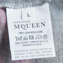 Pre Owned Alexander McQueen Rose Print Sleeveless Dress L