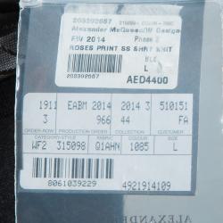 Pre Owned Alexander McQueen Rose Print Sleeveless Dress L