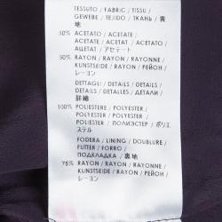 Pre Owned Alexander McQueen Purple Leaf Crepe Bow Detail Maxi Skirt S