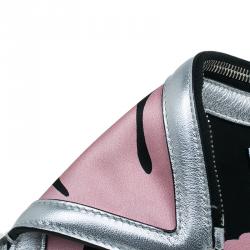 Pre Owned حقيبة كلتش أليسكاندر مكوين فلورال دي مانت ستان أسود/وردي صغيرة