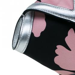 Pre Owned حقيبة كلتش أليسكاندر مكوين فلورال دي مانت ستان أسود/وردي صغيرة