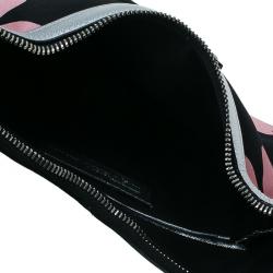 Pre Owned حقيبة كلتش أليسكاندر مكوين فلورال دي مانت ستان أسود/وردي صغيرة