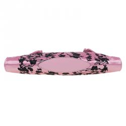 Pre Owned Alexander McQueen Pink Satin Small Embroidered De Manta Clutch