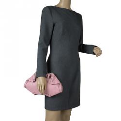 Pre Owned Alexander McQueen Pink Leather De Manta Small Clutch