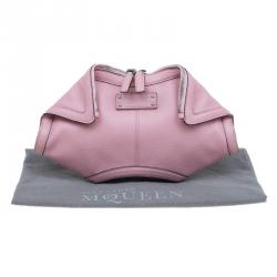 Pre Owned Alexander McQueen Pink Leather De Manta Small Clutch