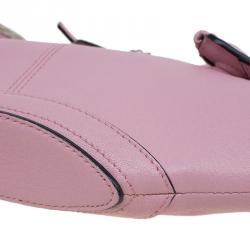 Pre Owned Alexander McQueen Pink Leather De Manta Small Clutch