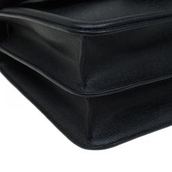 Pre Owned Alexander McQueen Black Leather Heroine Chain Shoulder Bag