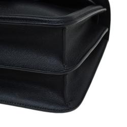 Pre Owned Alexander McQueen Black Leather Heroine Chain Shoulder Bag