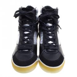 Pre Owned Alexander McQueen for Puma Leather Move Femme Mid High Top Sneakers Size 38