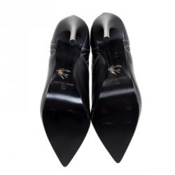 Pre Owned McQ by Alexander McQueen Black Leather Lex Chelsea Ankle Boots Size 36