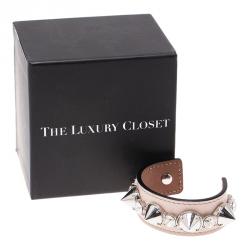 Pre Owned سوار أليكساندر ماكوين جلد وردي مرصع