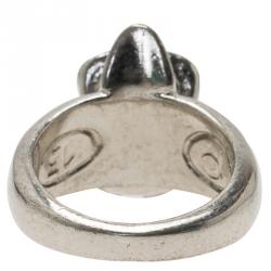 Pre Owned خاتم أليكساندر مكوين جمجمة كراون لؤلؤ مقاس 55