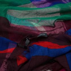 Pre Owned وشاح أليكساندر ماكوين نقوش جمجمة مودال متعدد الألوان مربع