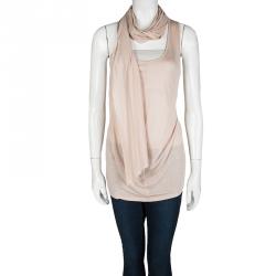 Pre Owned Alexander McQueen Blush Pink Drape Detail Tank Top M