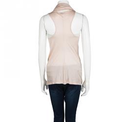 Pre Owned Alexander McQueen Blush Pink Drape Detail Tank Top M