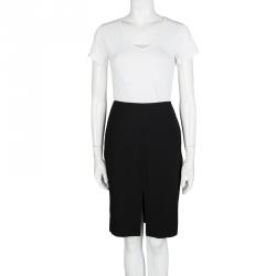 Pre Owned Alexander McQueen Black Wool Pencil Skirt M