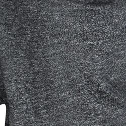 Pre Owned Alexander McQueen Grey Marled Knit Draped Asymmetric Dress S 