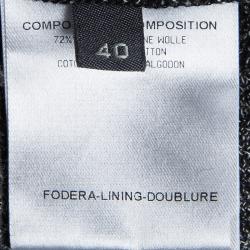 Pre Owned Alexander McQueen Grey Marled Knit Draped Asymmetric Dress S 