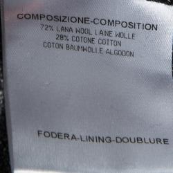 Pre Owned Alexander McQueen Grey Marled Knit Draped Asymmetric Dress S 