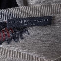 Pre Owned Alexander McQueen Bird Print Knit Sweater S