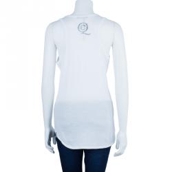 Pre Owned Alexander McQueen White Sleeveless Skull Top L