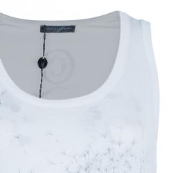 Pre Owned Alexander McQueen White Sleeveless Skull Top L
