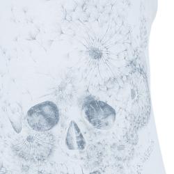 Pre Owned Alexander McQueen White Sleeveless Skull Top L