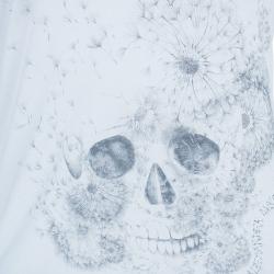 Pre Owned Alexander McQueen White Sleeveless Skull Top L