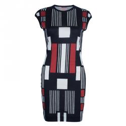 Pre Owned Alexander McQueen Geometric Print Dress L