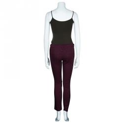 Pre Owned Alexander McQueen Burgundy Pants S