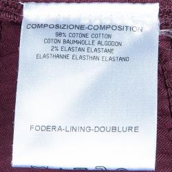 Pre Owned Alexander McQueen Burgundy Pants S