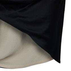 Pre Owned Alexander McQueen Black Asymmetric Silk Dress S