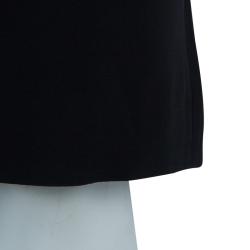 Pre Owned Alexander McQueen Black Gathered Waist Long Sleeve Dress S