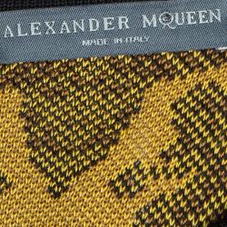 Pre Owned Alexander McQueen Black Floral Pattern Knit Sleeveless Bodycon Dress S