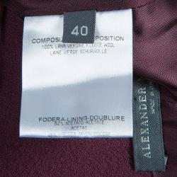 Alexander McQueen Burgundy A-Line Dress S