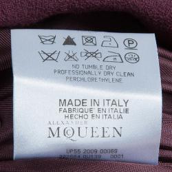 Alexander McQueen Burgundy A-Line Dress S