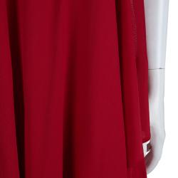 مملوكة مسبقًا Alexander McQueen Red One Shoulder Buckle Detail Dress S